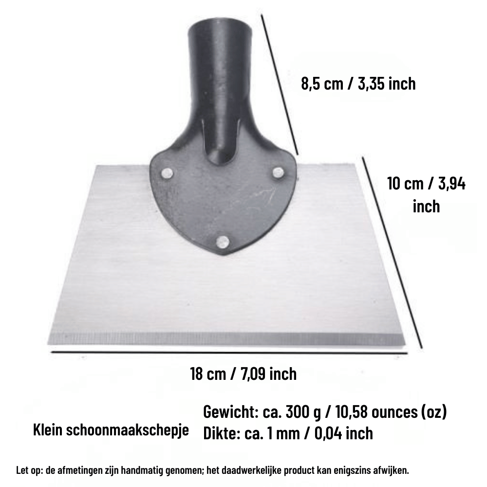 Garden scraper with manganese steel blade and wooden handle
