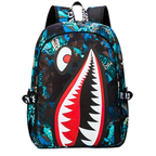Kinder-Rucksack Hai-Motiv mit USB-Anschluss