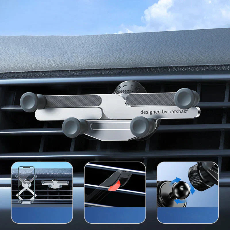 Adjustable car phone holder with air vent mount