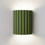 Resin Wall Lamp with Ribbed Shade – Modern Interior Design