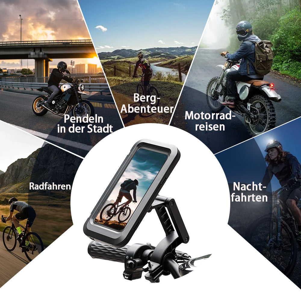 Waterproof smartphone holder for bicycle and motorcycle