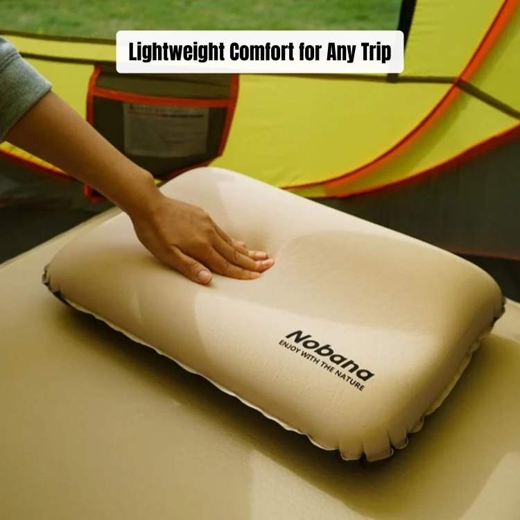 Inflatable travel pillow ergonomic for neck support