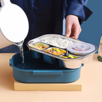 Lunchbox Edelstahl mit 3 oder 4 Fächern