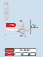 Deckenventilator LED mit Fernbedienung und dimmbarem Licht