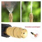 Automatic irrigation system with 360° spray nozzles