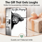 Funny Metal Bathroom Sign – Smiles Included