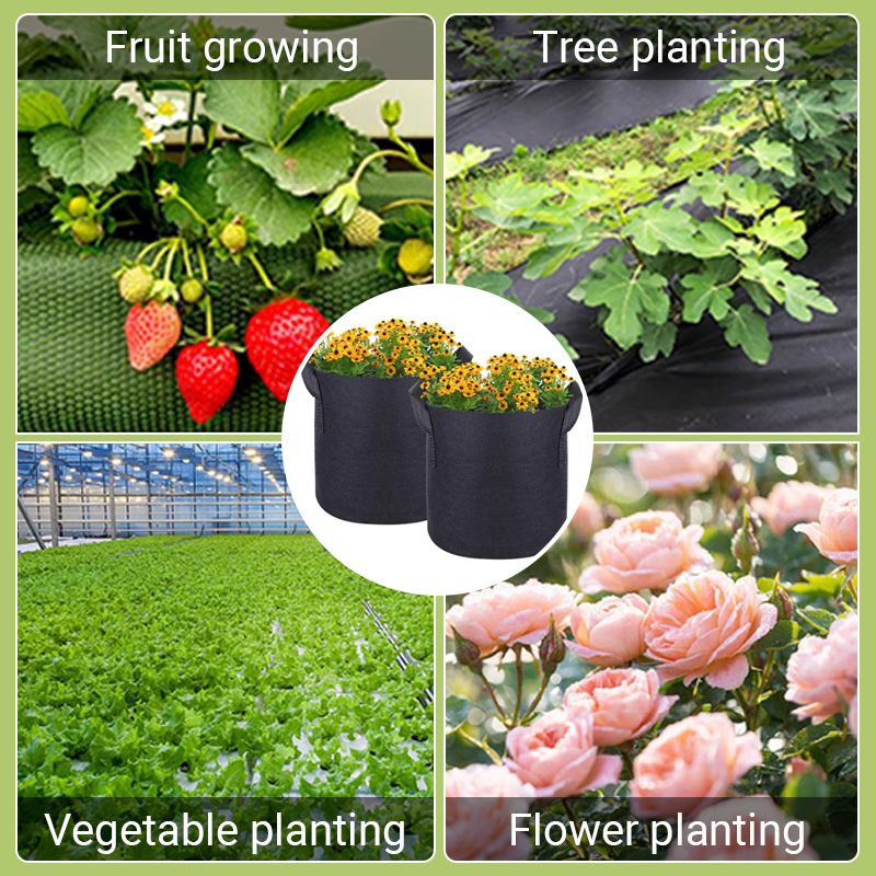 Pflanztaschen aus Filzstoff für Garten und Balkon