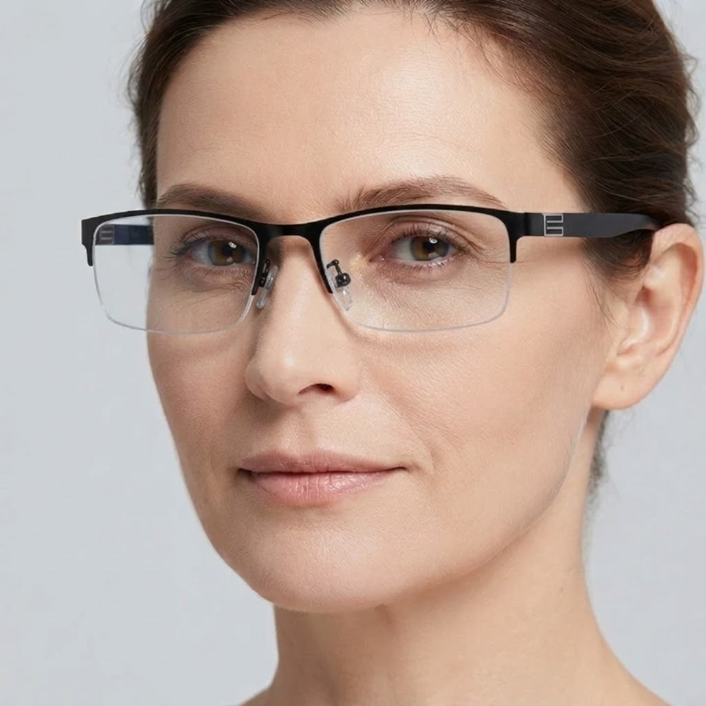 Bifocal reading glasses for near and far – semi-rimless, +1.0 to +4.0 dpt