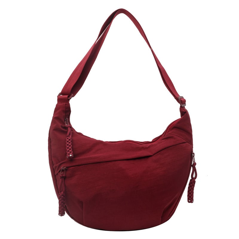 Nylon Crossbody Bag with Multiple Compartments – Lightweight and Practical