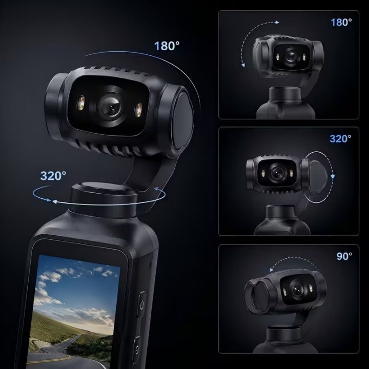 1080P Pocket Camera with Foldable Display and Touchscreen