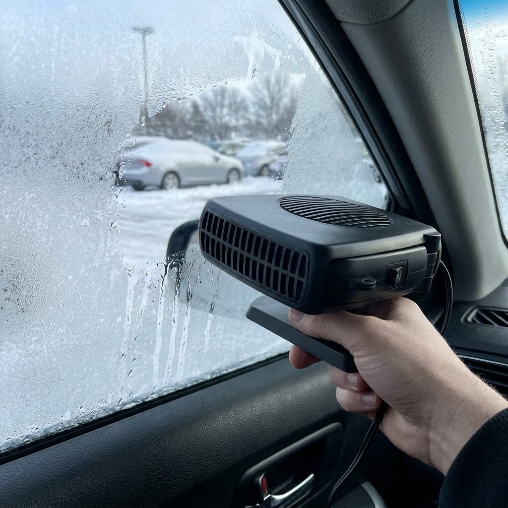 Car heater fan for the cigarette lighter – Compact windshield defroster & auxiliary heater