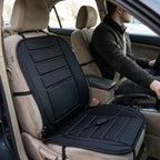 Car heated seat cushion, 12 V – heated back and seat, 2 heat settings, 97 x 48 cm