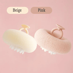Shower sponge with massage particles and handle