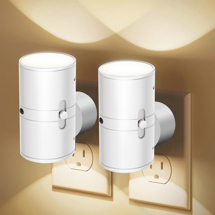 Dimmable Plug-in LED Night Light with Rotary Switch – Warm White Light