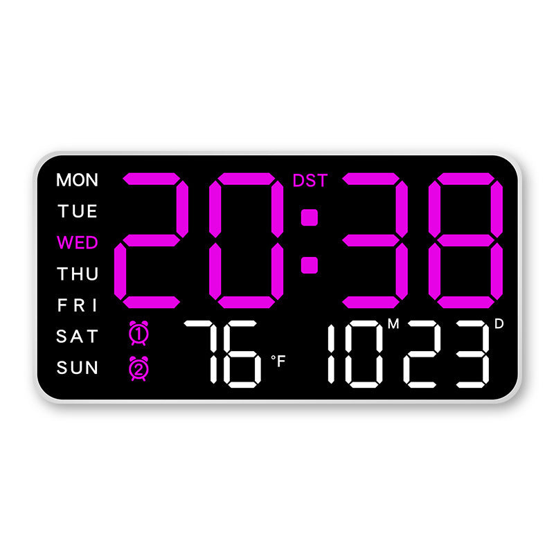LED Wanduhr mit digitalem Display