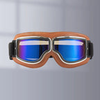 Motorradbrille Vintage-Stil mit verstellbarem Gummiband
