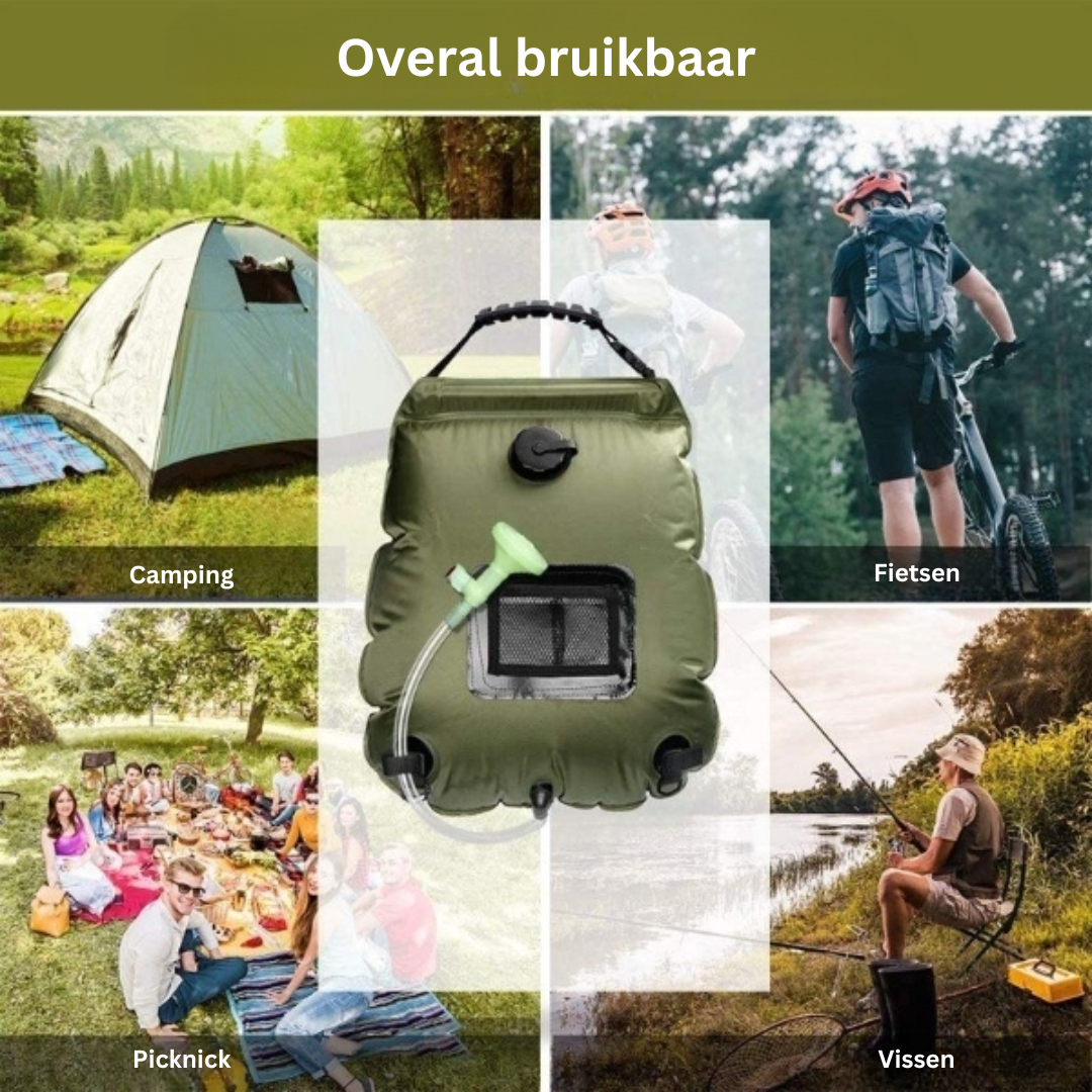 Solar shower bag 20 liters with solar heating
