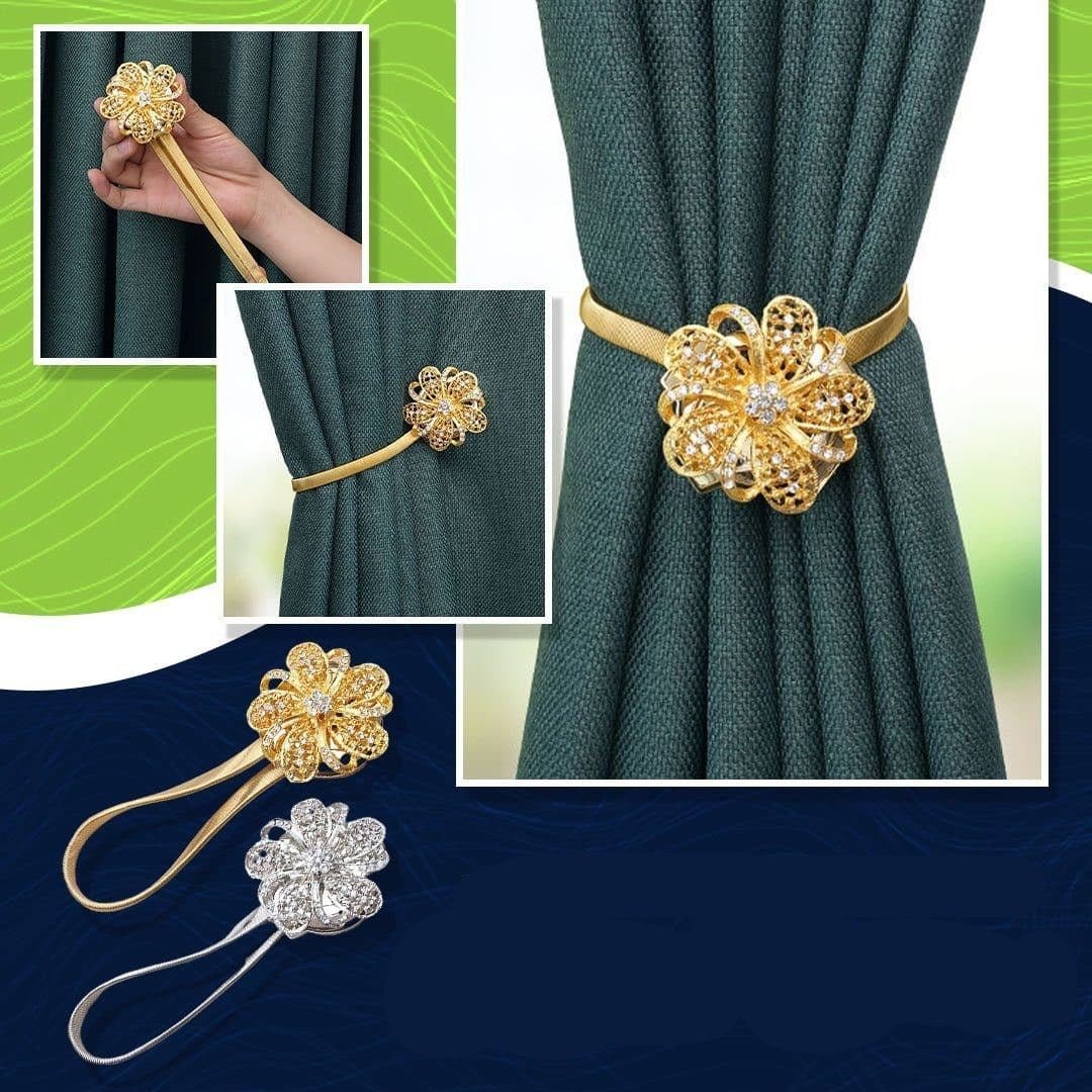Magnetischer Vorhanghalter mit Blumenmuster