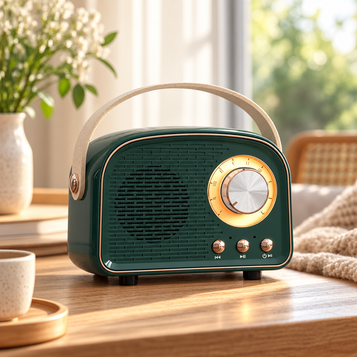 Bluetooth-Lautsprecher Retro-Design mit FM-Radio