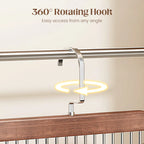 Wooden Hangers with Stainless Steel Clips – Hang More, Take Up Less Space - Set of 2