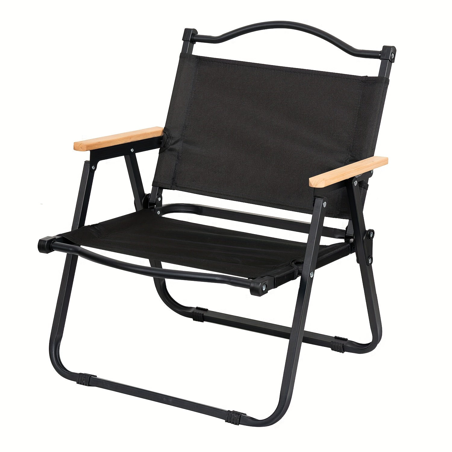 Folding camping chair with aluminum frame