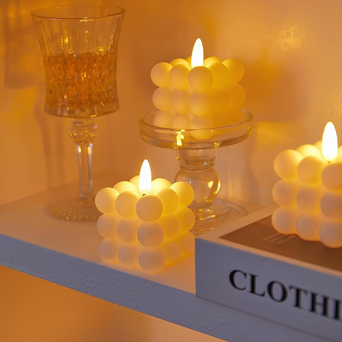 Flameless LED candles with flickering light – 6 designs, sets of 3 to 12 pieces