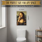 Badezimmer-Leinwandbild – Humorvoller Renaissance-Damen-Druck -   Mivoza Deutschland