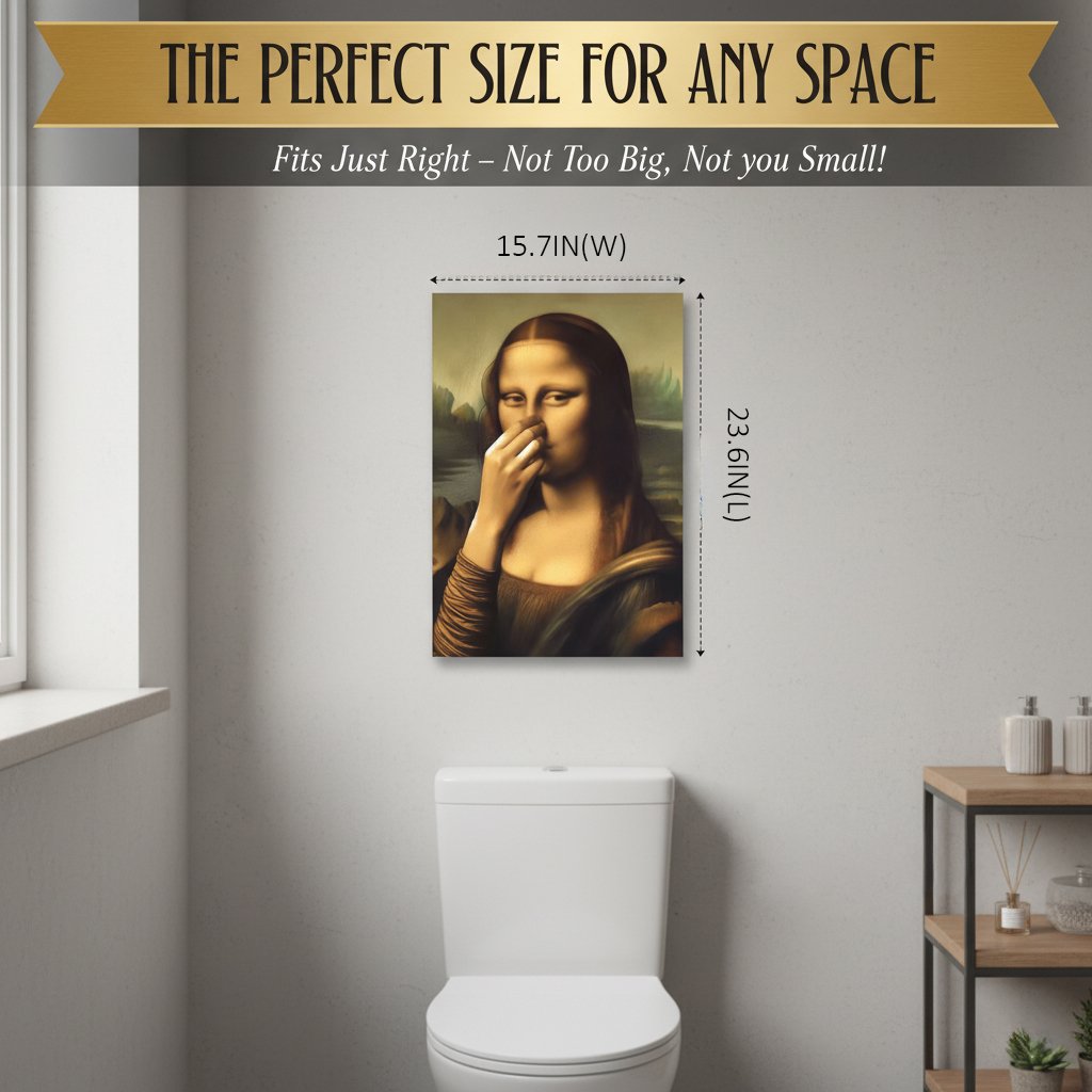 Badezimmer-Leinwandbild – Humorvoller Renaissance-Damen-Druck -   Mivoza Deutschland