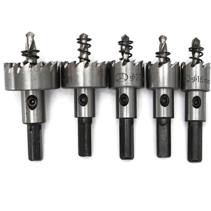 Metallbohrer-Set HSS Karbid 5-teilig für Metall Holz Kunststoff