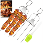 Grill Skewer Set with Scraper (Set of 3)