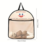 Mesh storage bag with cute animal motifs – foldable