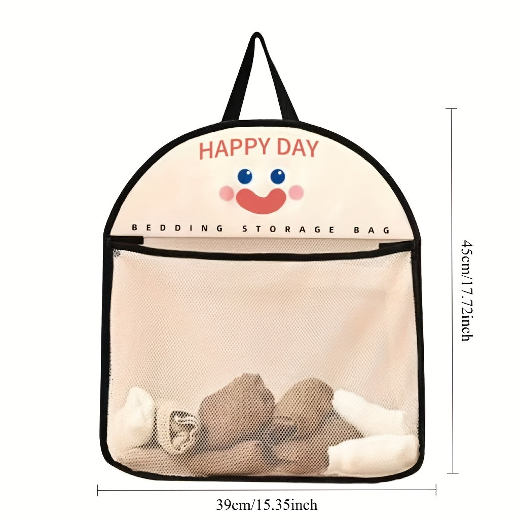 Mesh storage bag with cute animal motifs – foldable