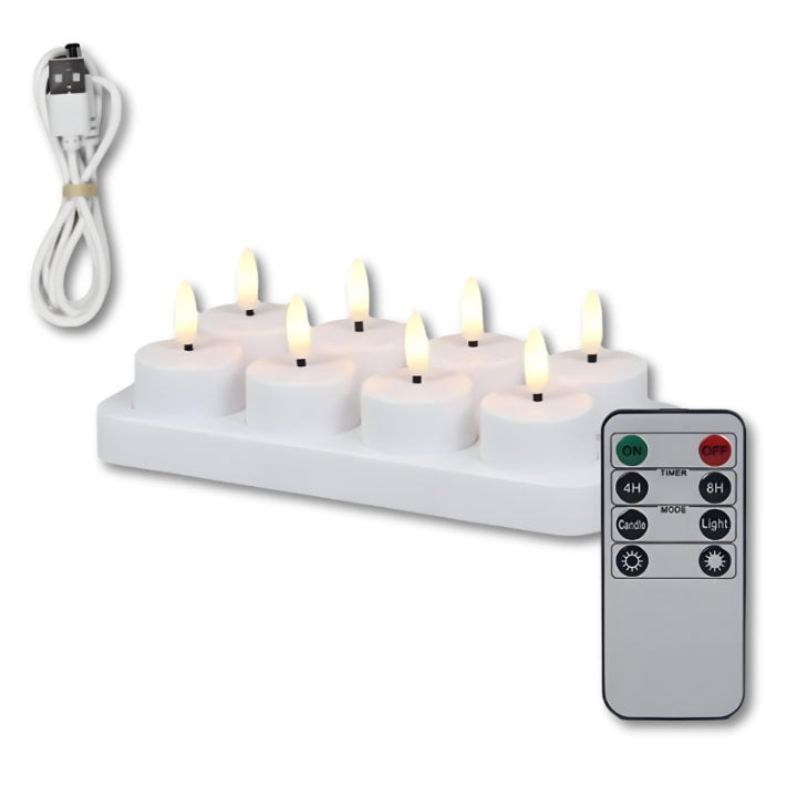 Wiederaufladbare LED-Teelichter