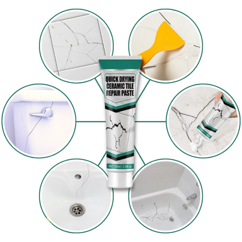 Ceramic Repair Paste – Fast-Drying for Tiles and Sanitary Fixtures