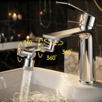 Faucet attachment with 1080° swivel function and 2 spray modes