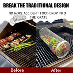 BBQ Grill Basket Made of Stainless Steel – No More Food Falling Through the Grate