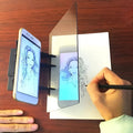 Drawing projector with smartphone holder for easy tracing