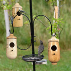 Kolibri-Futterhaus Holz mit Naturmotiv – 13 cm hoch, wetterfest