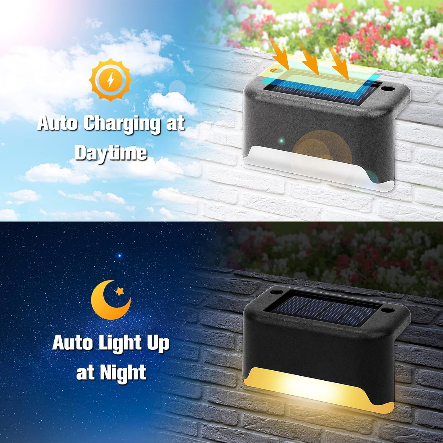 Solar patio lights with motion sensor