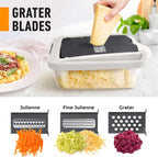 Vegetable Cutter with 8 Blades – Chopping, Slicing, Grating, and Dicing
