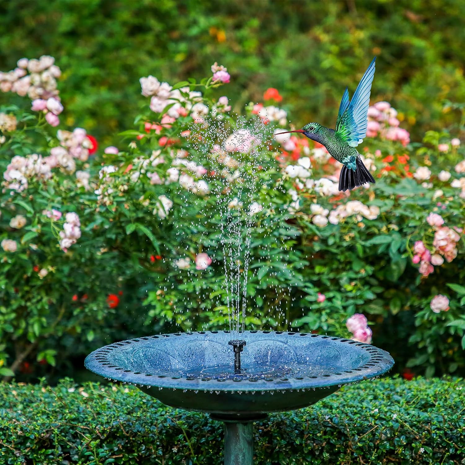 Solar Fountain for Garden & Bird Bath – Self-Starting, No Electricity, No Battery