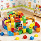 Magnetic ball track for building with gravity effect