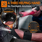 LED gloves with integrated lights