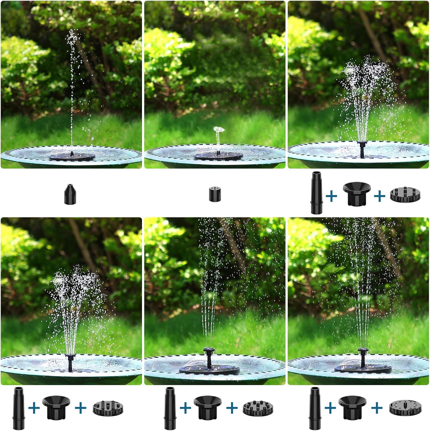 Solar Fountain for Garden & Bird Bath – Self-Starting, No Electricity, No Battery