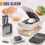Vegetable Cutter with 8 Blades – Chopping, Slicing, Grating, and Dicing