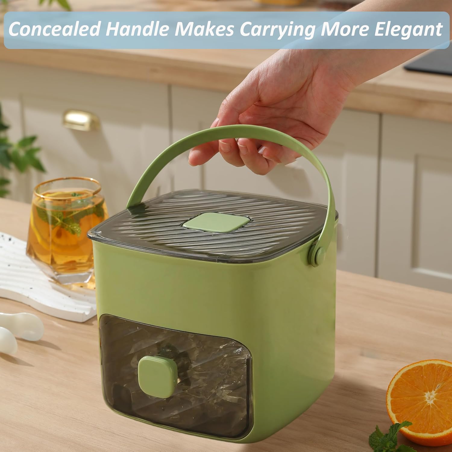 Ice cube tray with lid and storage box