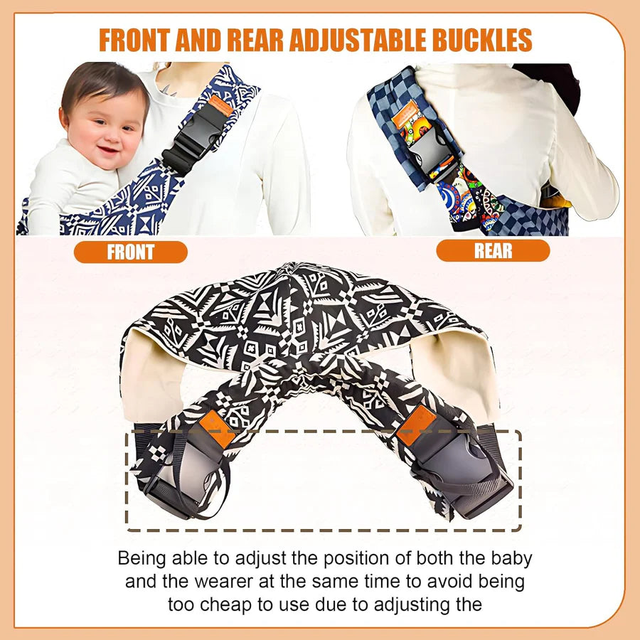 Adjustable baby carrier with buckle system