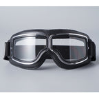Vintage motorcycle goggles with adjustable elastic band