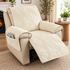 Sesselschoner Relaxsessel Blattmuster Mikrofaser