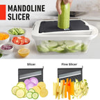 Vegetable Cutter with 8 Blades – Chopping, Slicing, Grating, and Dicing